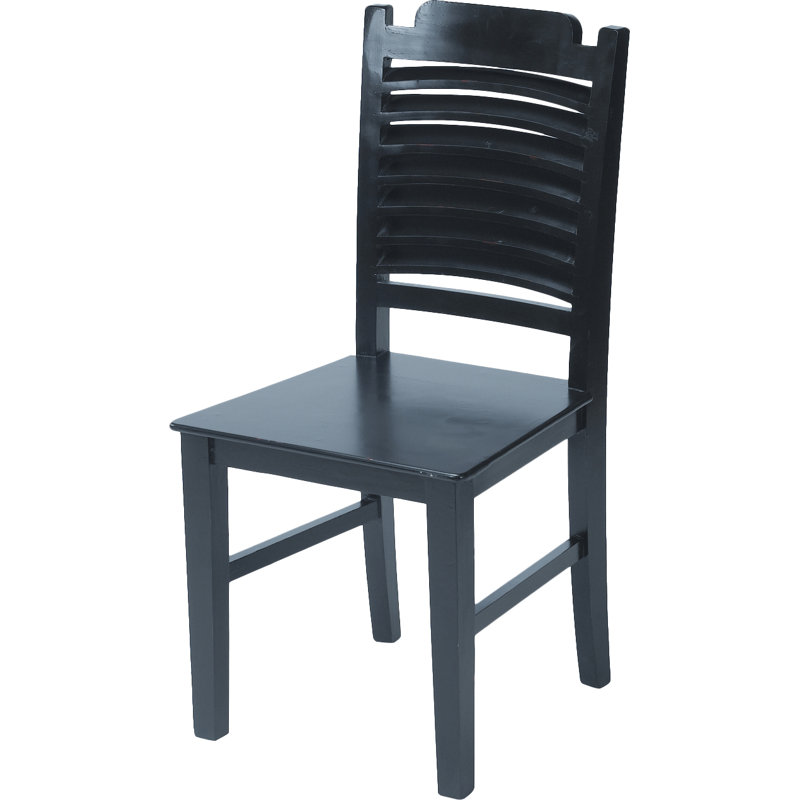 Solid Wood Dining Chair, Black