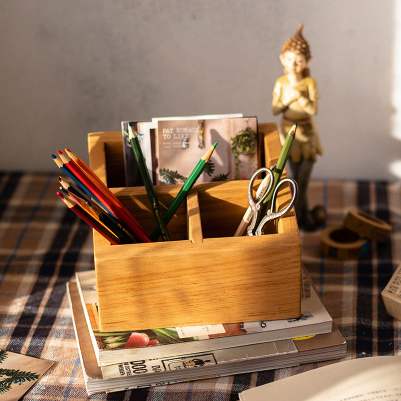 Porte-stylo en bois Aubreeann, Kaki