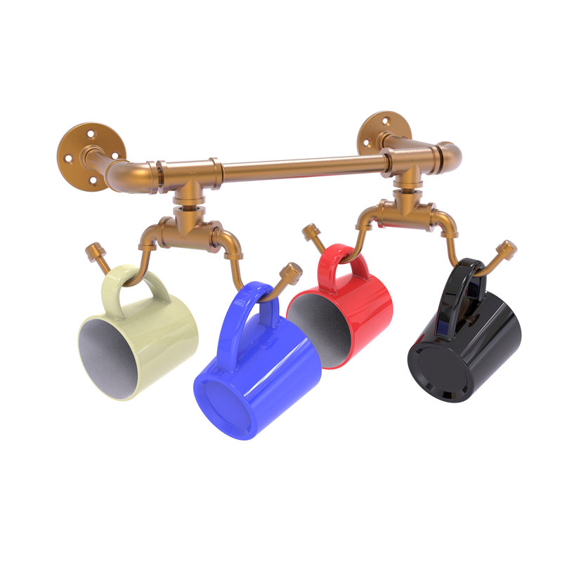 Ethelyn Organizer Hooks, Brushed Bronze