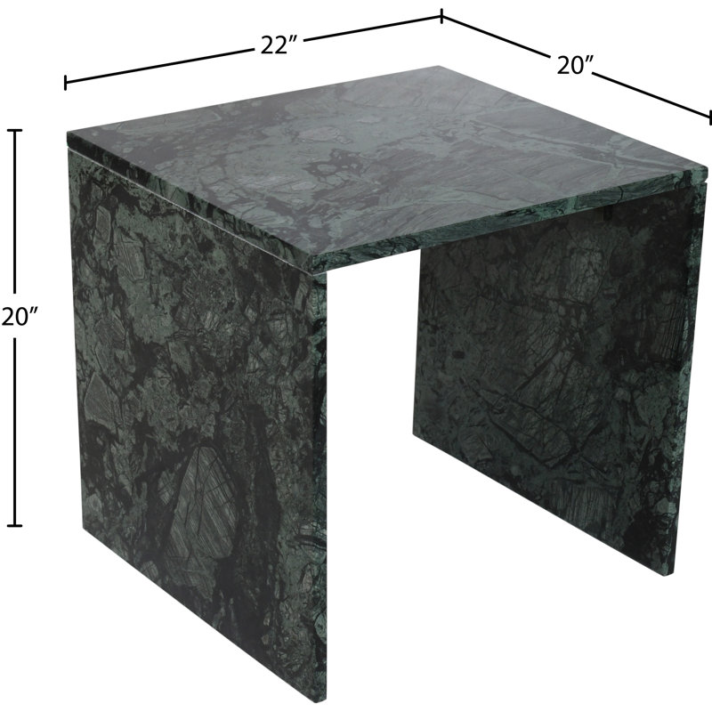 Table de bout / d'appoint Olas, Marbre vert