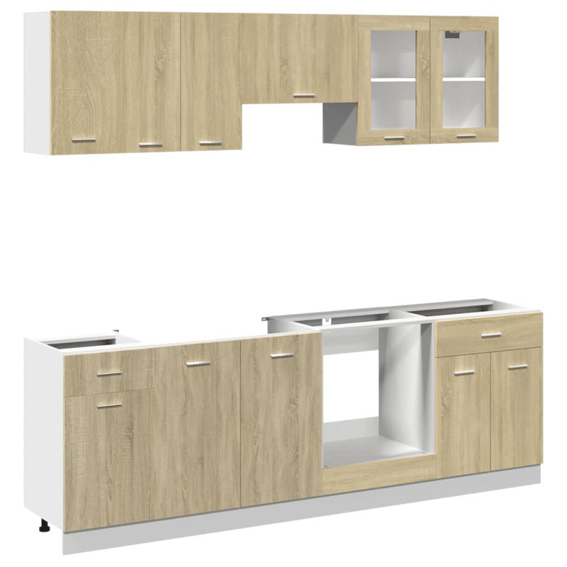Kitchen Cabinet Set Lyon  Sonoma Oak Engineered Wood