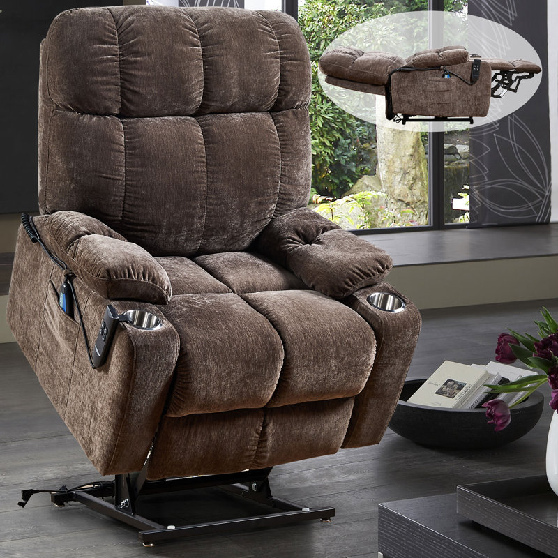 Fauteuil de massage chauffant en similicuir