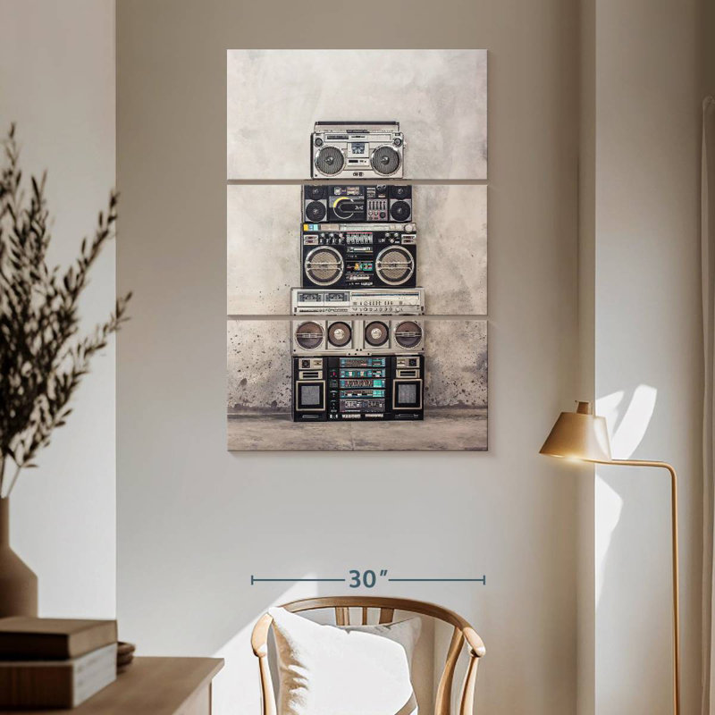 Abarca Boombox Stack, 65" H x 42" W