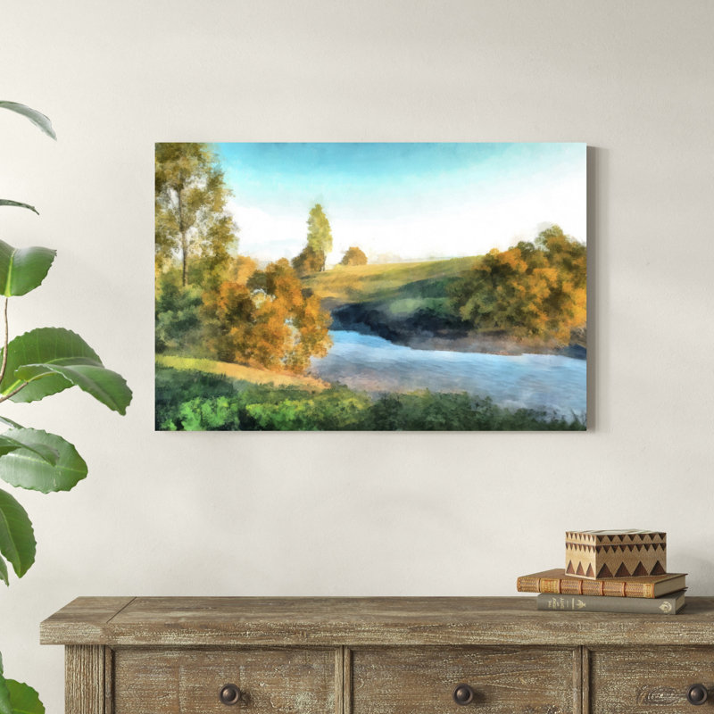 " Down Stream III " Painting Print, 24" H x 36" W 