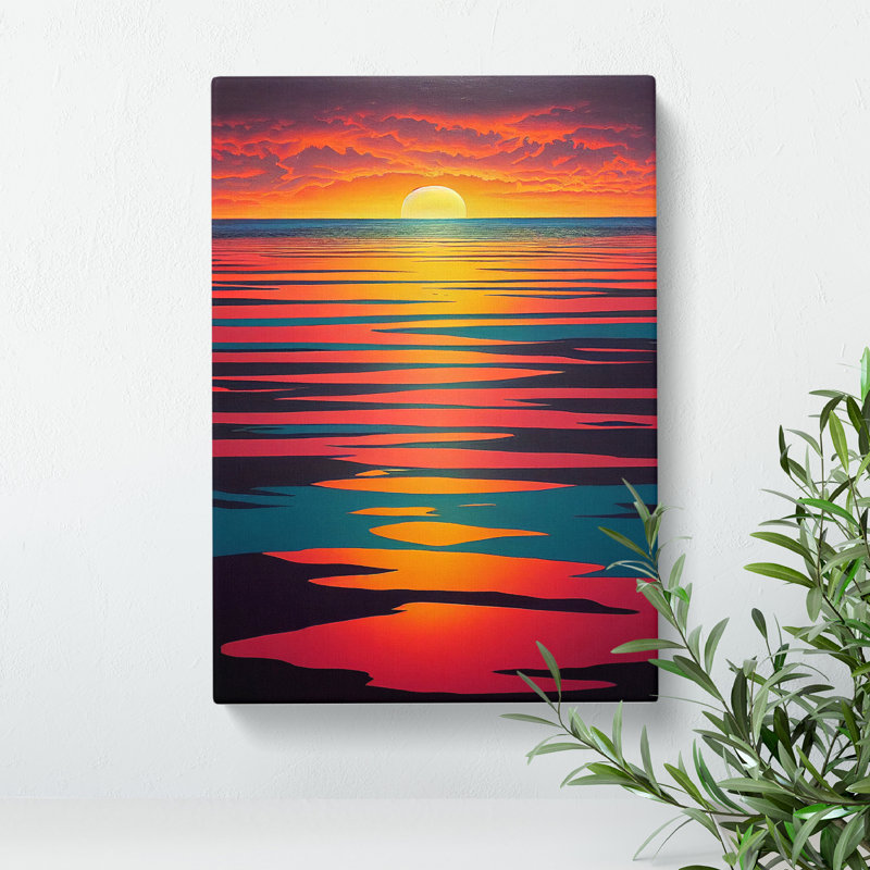 XC1022-1975X Evocative Sunset - Wrapped Canvas Painting, 60cm H x 40cm W