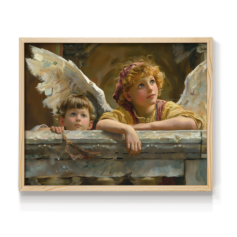 Angels From Above-CXII - Impression encadrée - Restickable, Naturel, H 22 po x l 28 po