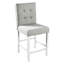 De 2 chaises de salle à manger à dossier, blanc antique, bois massif, siège rembourré rembourré, chaises à hauteur de comptoir de conception moderne (2 pièces), style classique blanc