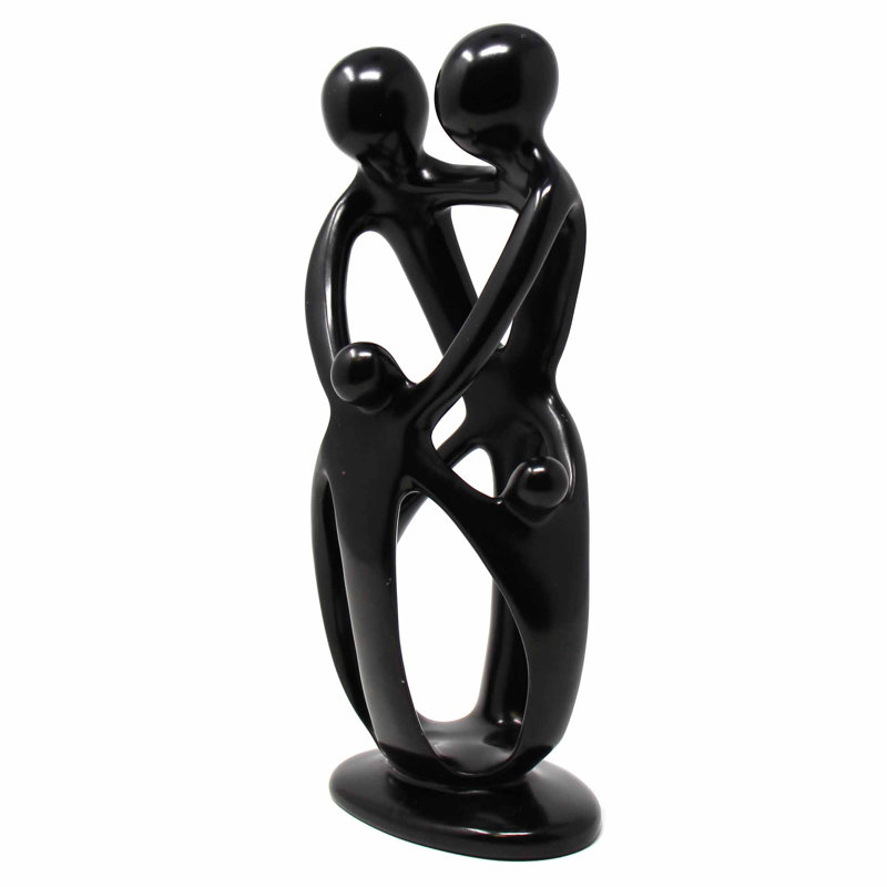 Figurine familial Asmah, H 10 po x l 4 po x P 4 po
