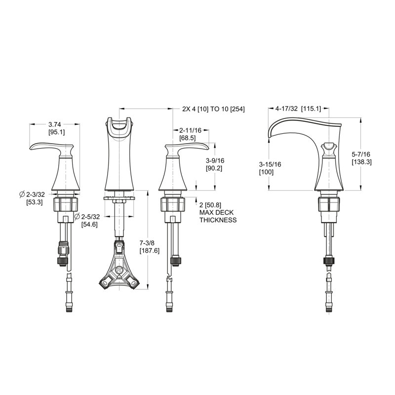Jaida Widespread Bathroom Faucet with Drain Assembly, Spot Defense Brushed Nickel