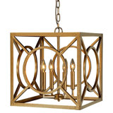 Ashleys 4 - Light Candle Style Rectangle Chandelier