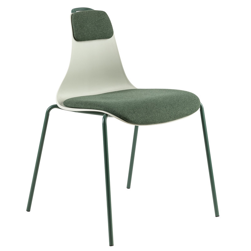 Shady 19.29'' H Linen Upholstered Side Chair, Green