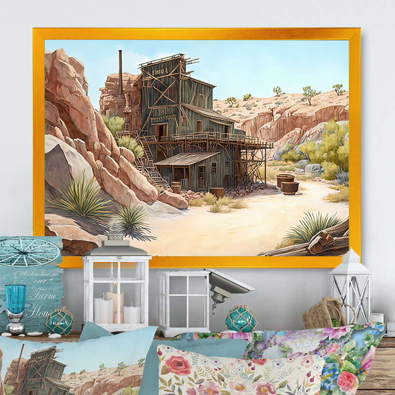 Arizona Wild West Gold Mine II - cadre flottant, impression sur toile, H 24 po x l 32 po x P 1 po