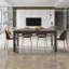  35" Grey Solid Wood Dining Table