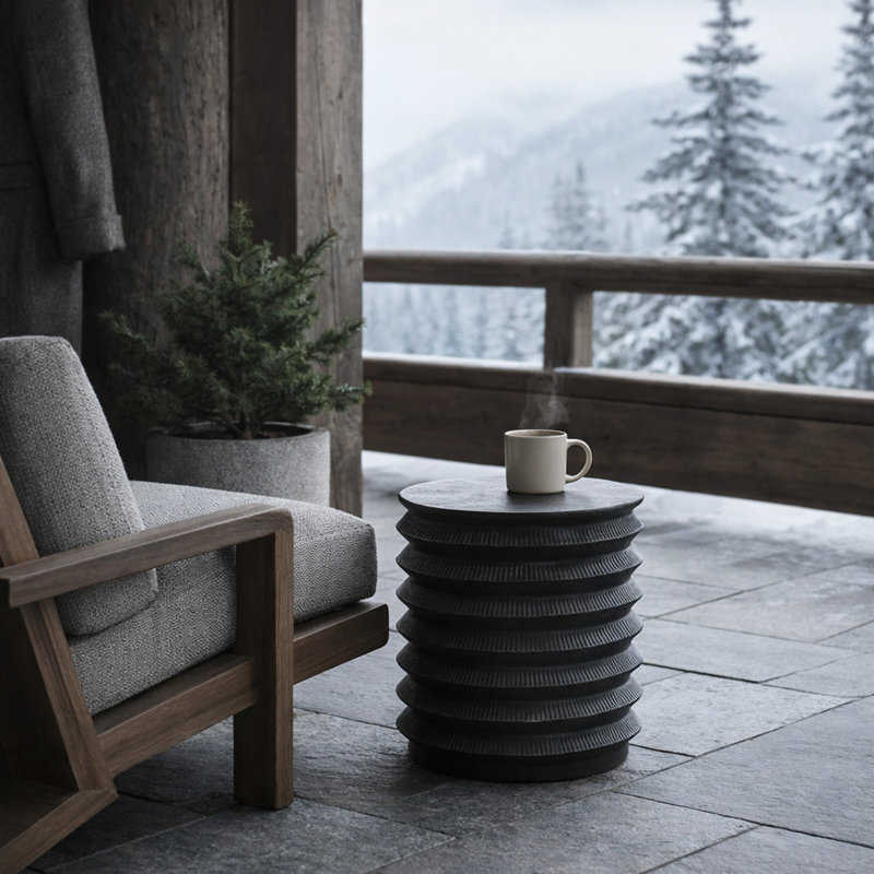 Table de bout Honeter, Noir