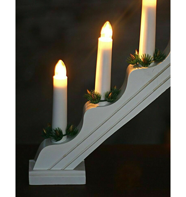 Christmas Candle Bridge, White 
