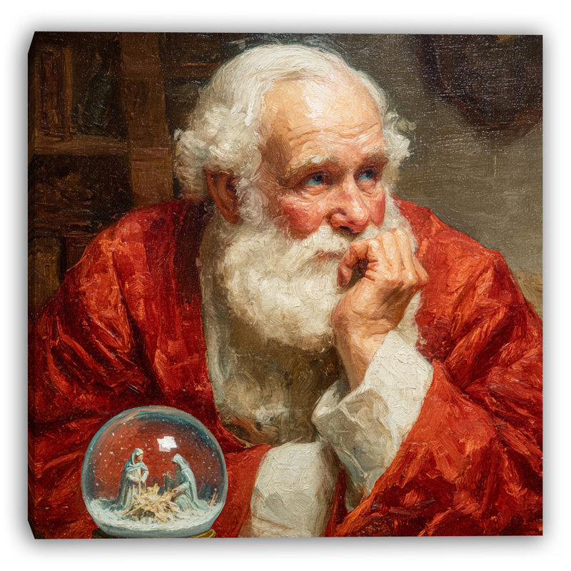 «Silent Christmas», art mural sur toile tendue, H 40 po x l 40 po