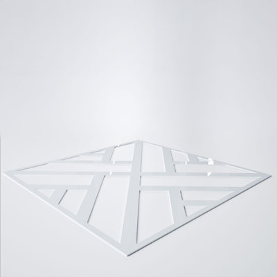 Killeen Decorative Fretwork Acrylic Wall Panels, Large, 23 3/8"W x 23 3/8"H x 1/8"T, White