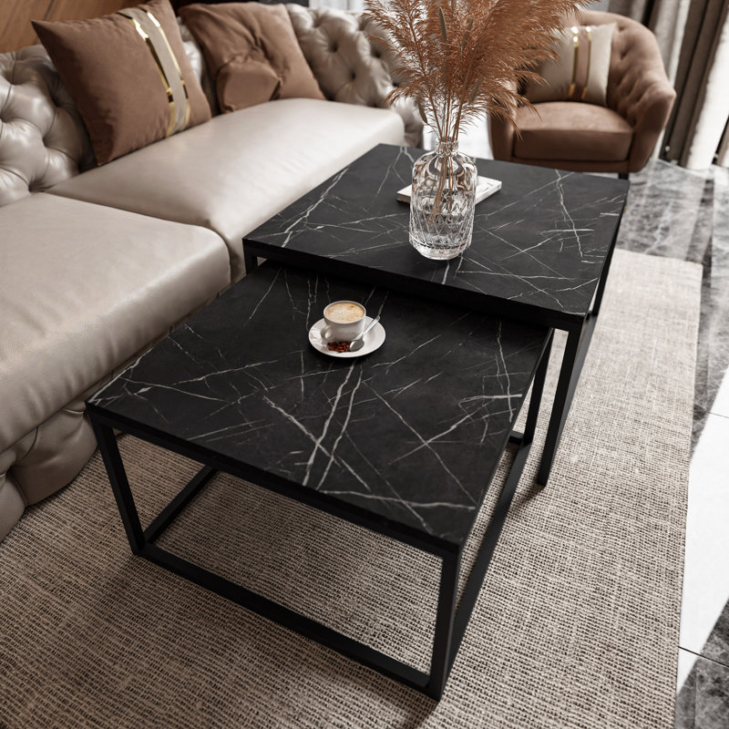 Kyndrick Frame Coffee Table, Black