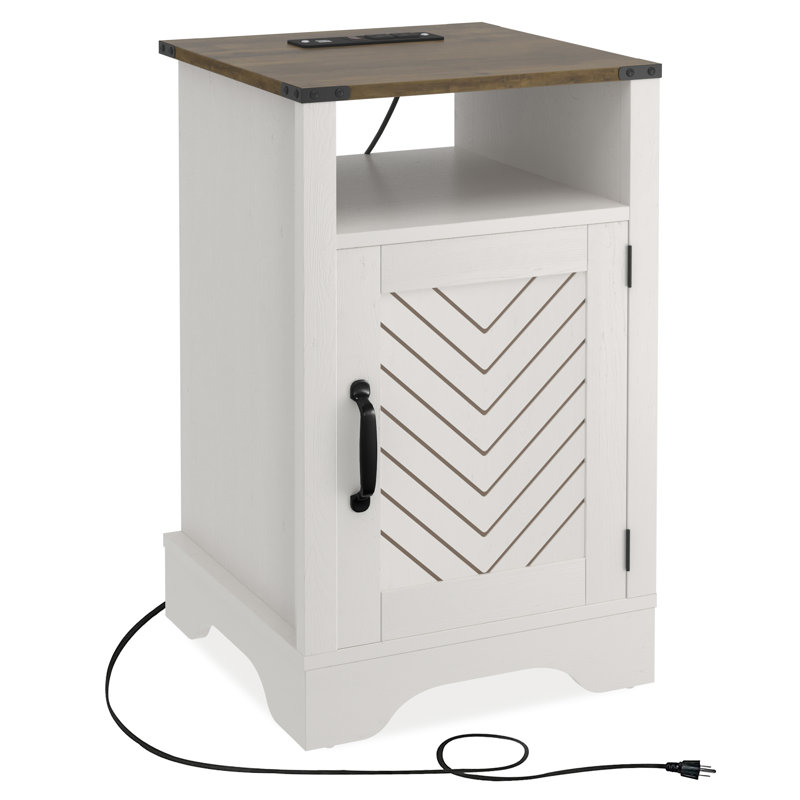 Table de chevet Farmhouse, Gris foncé