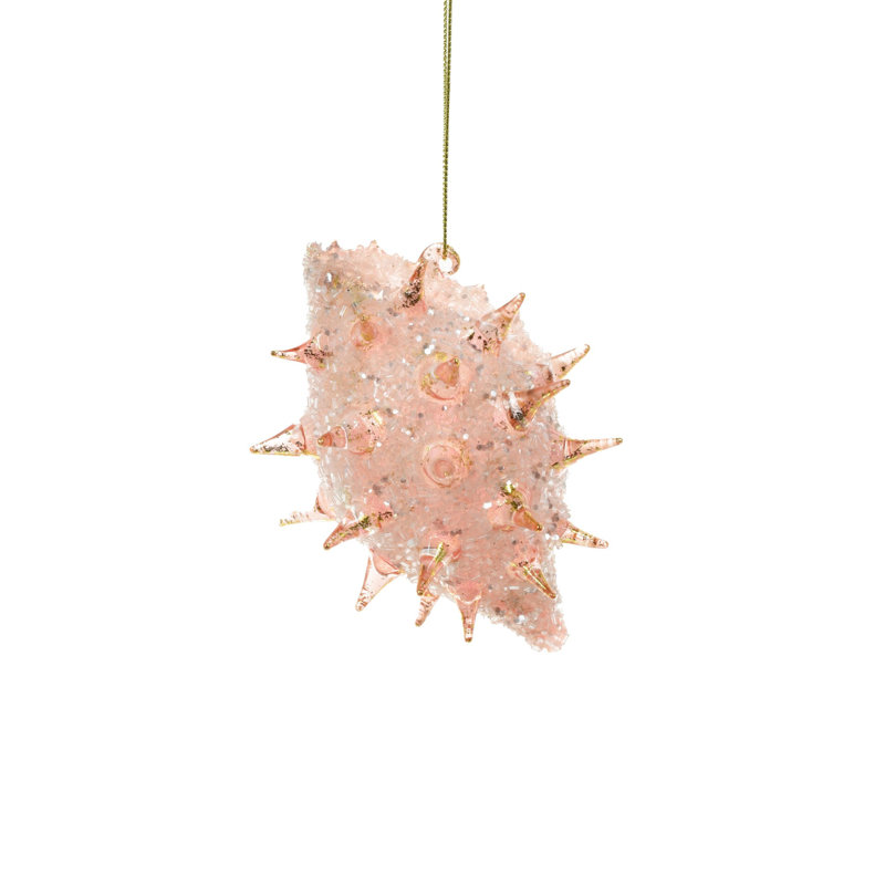 Ornement de coquillage rose suspendu Spikey (paquet de 2)