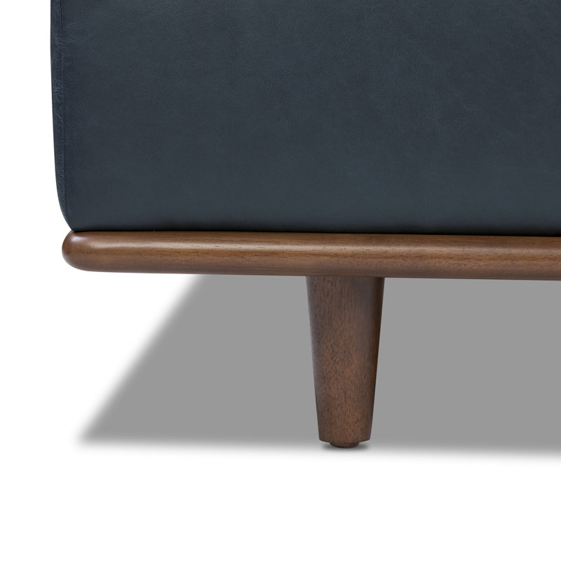 Jasper Full-Grain Genuine Italian Leather Daybed, Deepsky Blue Full Grain Leather