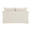 Causeuse Shane en lin beige avec 2 coussins