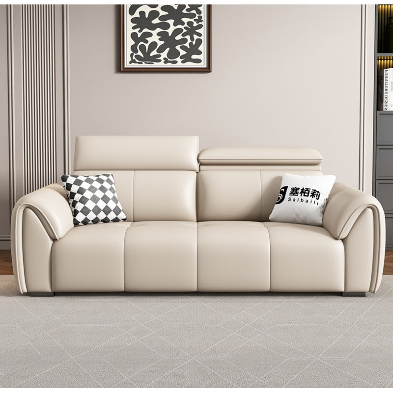 Minimalist Creative Sofa, 35.8" H x 70.8" W x 37.4" D, Off-White