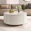 Table basse ronde moderne mobile avec roulettes-1175816594