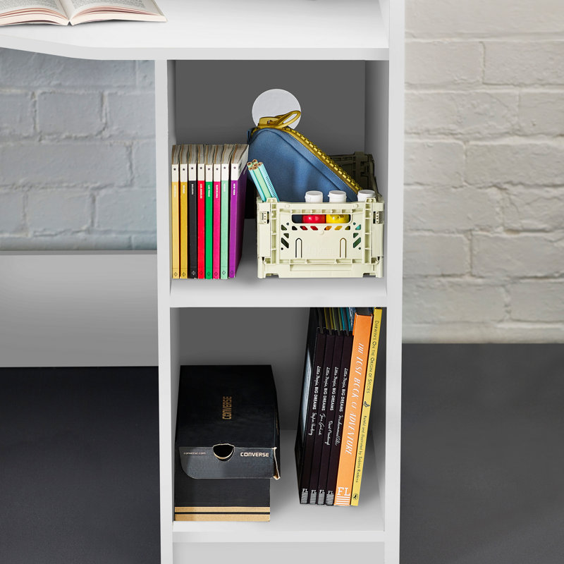 Boylan Single (3') High Sleepers with Storage Included with Desk Included, White