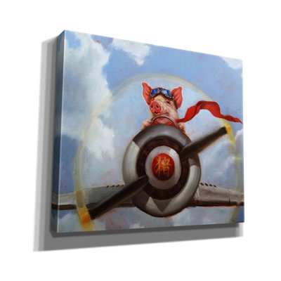 «When Pigs Fly» par Lucia Heffernan, reproduction sur toile tendue