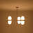 6-Light Up-down Frosted Dome Glass Linear Chandelier