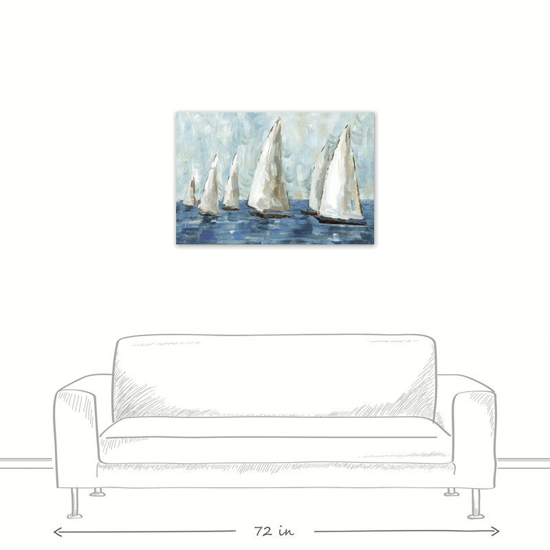 «Coastal Saililier Race», reproduction, 24 po x 36 po, Toile tendue