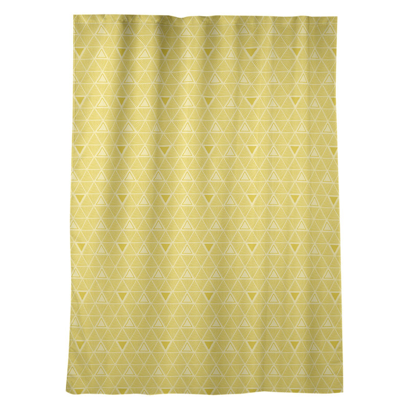 Jordao Room Darkening Curtain Single Panel, Light Yellow/White
