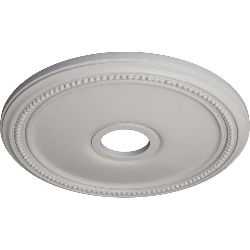 Médaillon de plafond Endurathane Diane, DE 18 po x P 3 5/8 po x P 1 1/8 po (convient aux auvents jusqu'à 5 3/8 po), fini blanc ultra pur peint à la main