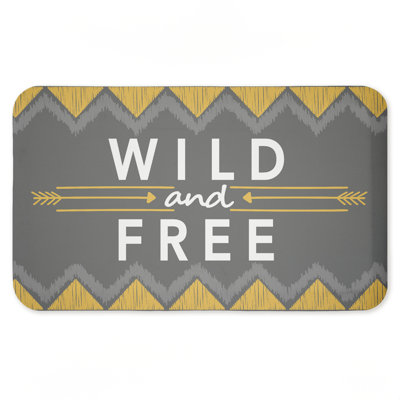 Tapis anti-fatigue Desert Boho Wild & Free, par Alison Tauber, 30 po x 18 po