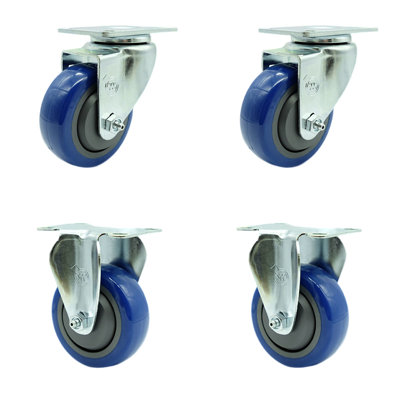 4 Piece Polyurethane Caster Set