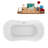 60" Streamline Clawfoot Soaking Acrylic Bathtub-76223410-50896824