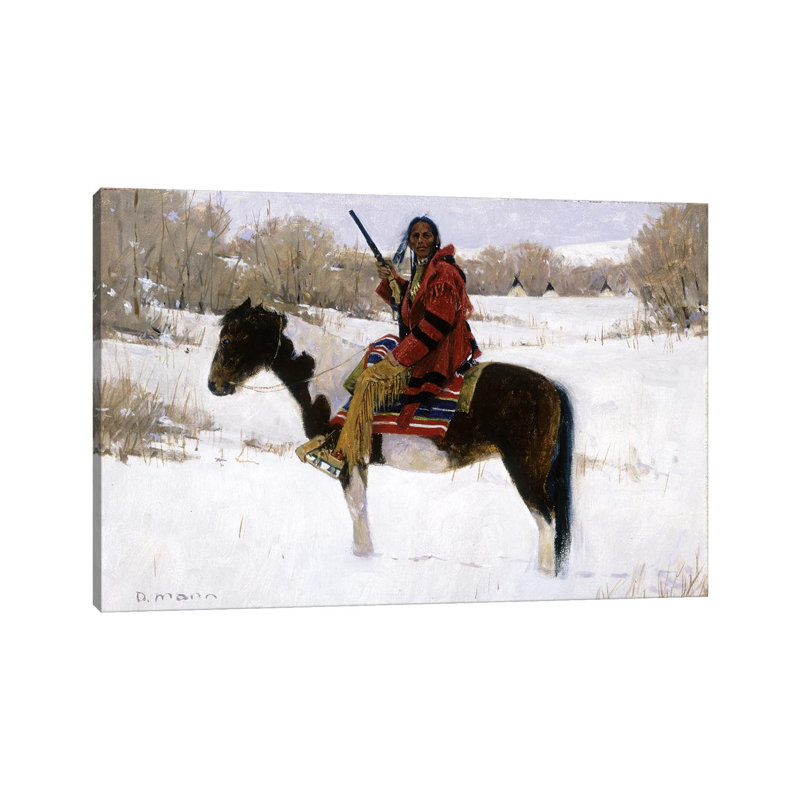 «Winter's Whisper» par David Mann - peinture sur toile tendue, H 18 po x l 26 po x P 1,5 po