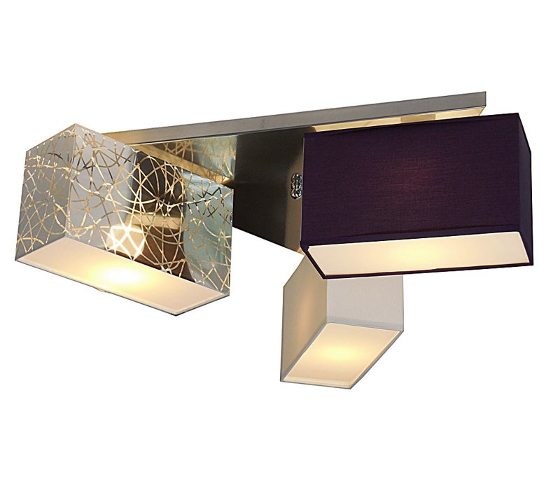 Lonsdale 2-Light 55cm LED Integrated Flush Mount, Silver/Purple/White