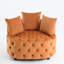 Chaise de 38 pouces de large - velours orange pour le salon - hauteur 16-846312180