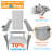 Aurra Set of 4 Modern All Weather Outdoor HIPS Plastic Adirondack Chairs with Cup Holder Oversize Fire pit Chairs-69850200