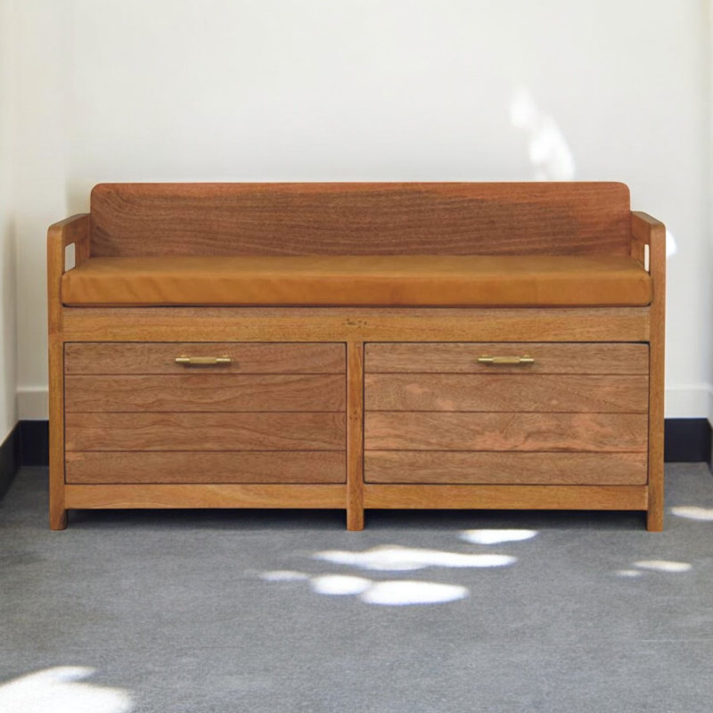 Naco Leather Upholstered Storage Bench