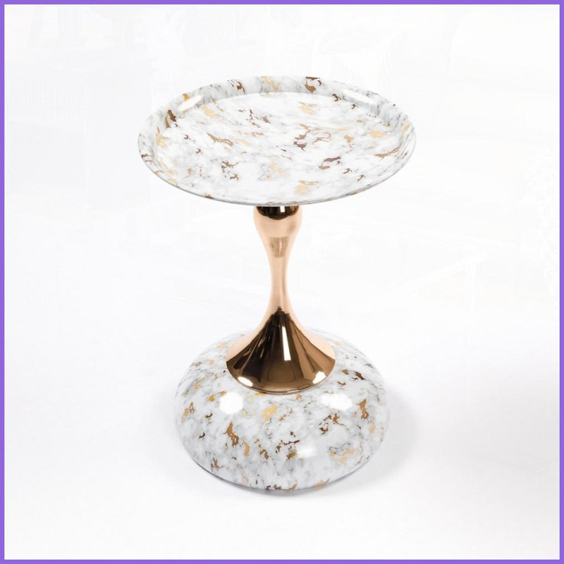 Table basse en métal Mermaid Tail pour le salon Assemblage rapide