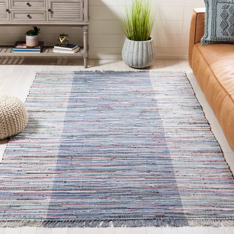 Fanshawe Rag Rug Flat Weave Cotton Rug, Rectangle 5' x 8'