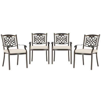 Chaise de patio empilable avec coussin