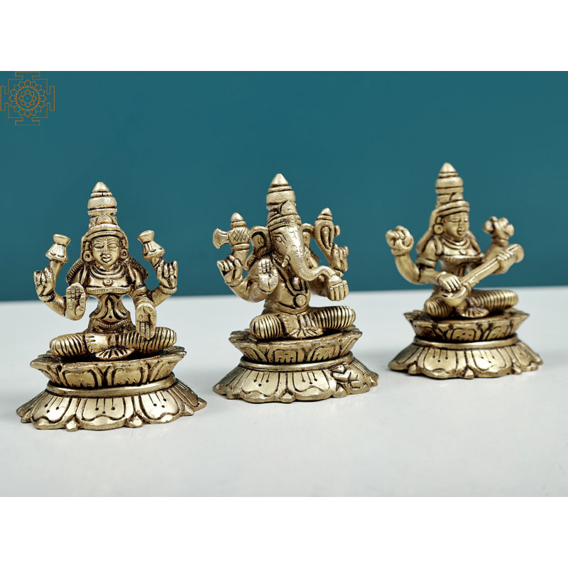 Ensemble 3 pièces Lakshmi Ganesha Saraswati
