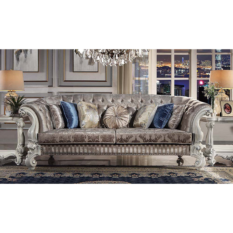 Canapé Kaarel, Tissu ivoire, Blanchies, H 39 po x l 99 po x P 45 po