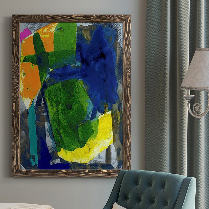 Brights Strokes I - Reproduction de photo sur toile simple, H 43,5 po x l 31,5 po x P 1 po, Noyer