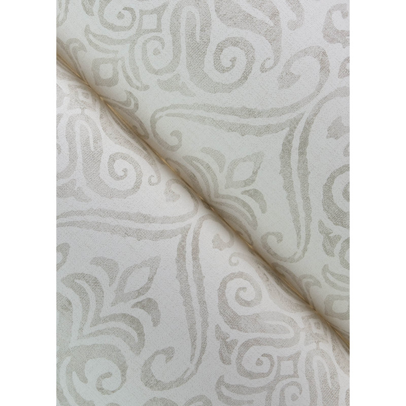 Adavu Sage Damask Wallpaper, White