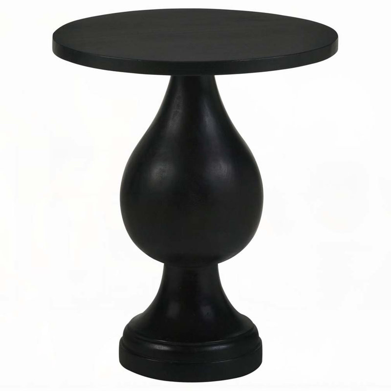 Table d'appoint piédestal noir
